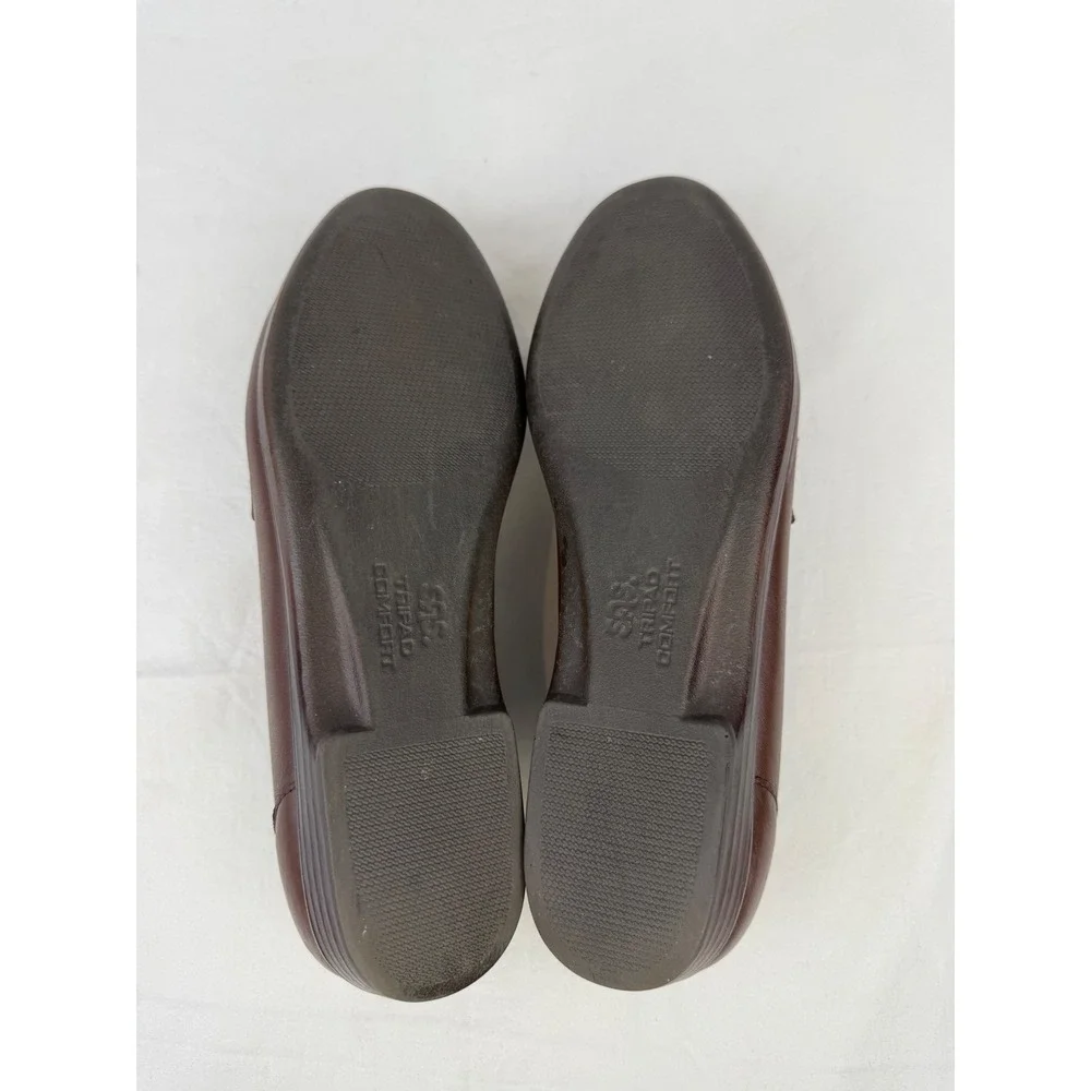 SAS Womens Penny Loafers Brown Leather Tripad Comfort Shoes 8.5 M‎ Made in USA